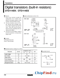 Datasheet DTD114E manufacturer Rohm